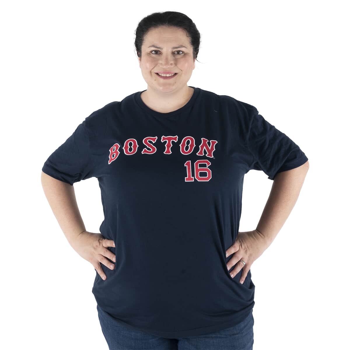 Navy Boston Red Sox Andrew Benintendi MLB Genuine Merchandise Unisex T-shirt - S image number 0