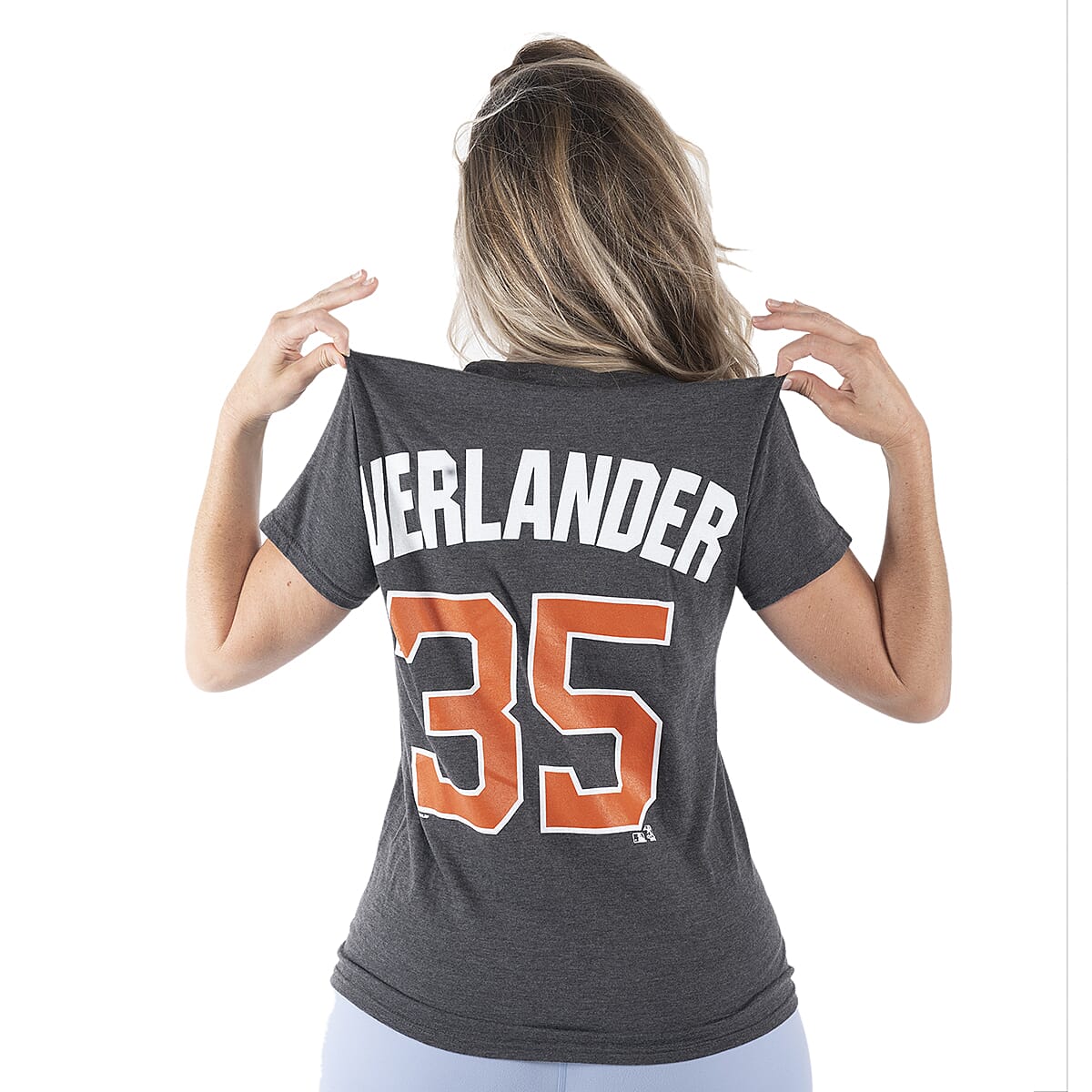 Grey Houston Astros Justin Verlander MLB Genuine Merchandise Unisex T-shirt - 3X image number 1