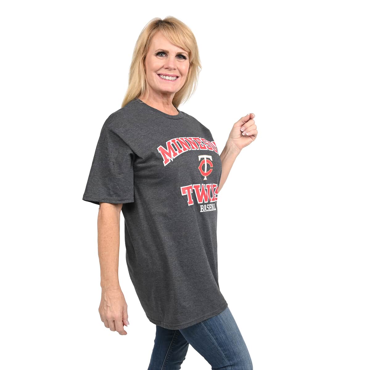 Grey Minnesota Twins MLB Genuine Merchandise Unisex T-shirt - L image number 2