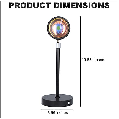 Homesmart Multi Color Sunset Lamp with 4 Dazzle Film