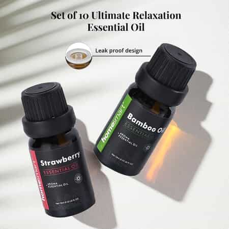 Set of 10 Ultimate Relaxation Essential Oil, Soothing and Stress Relief Aromatic Relaxing Massage Oils Set image number 2