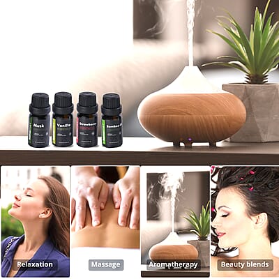 Set of 10 Ultimate Relaxation Essential Oil, Soothing and Stress Relief Aromatic Relaxing Massage Oils Set