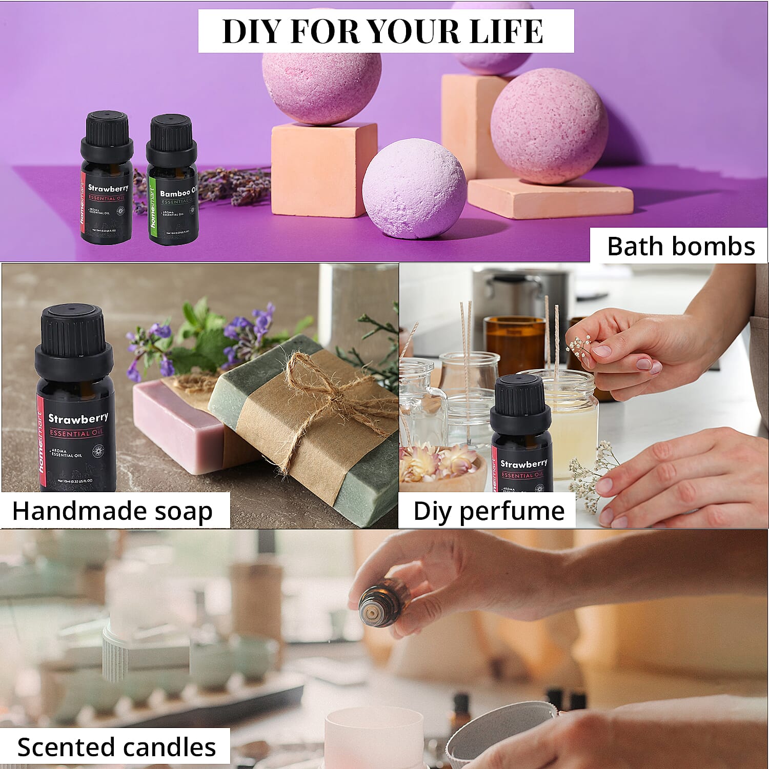 Set of 10 Ultimate Relaxation Essential Oil, Soothing and Stress Relief Aromatic Relaxing Massage Oils Set