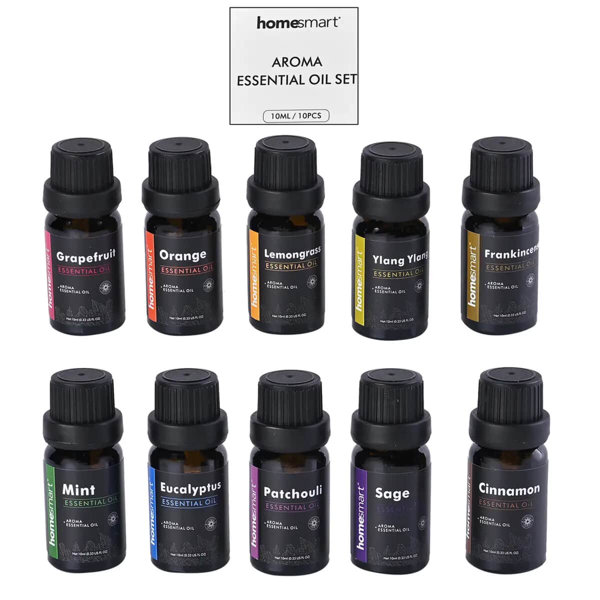 Set of 10 Ultimate Relaxation Essential Oil, Soothing and Stress Relief Aromatic Relaxing Massage Oils Set image number 0