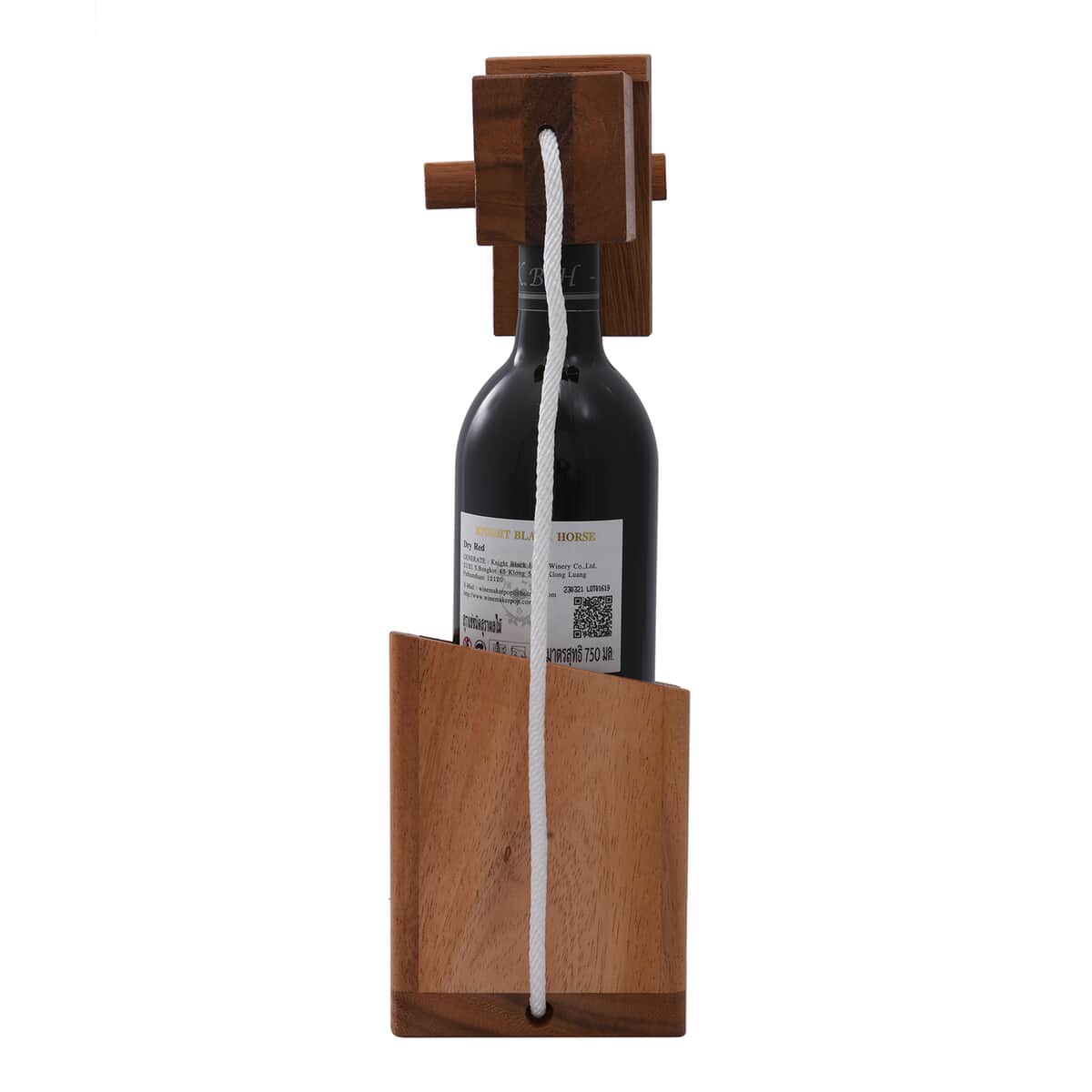 Wine Bottle Puzzle with Handmade Wooden Base (750 ml) (Level 1-5) image number 4