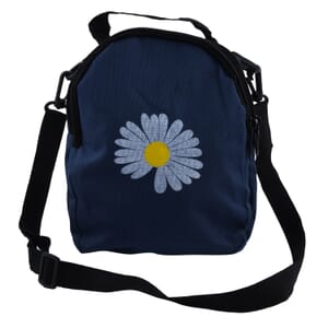 Blue Canvas Sling Crossbody Bag with 3 Pocket