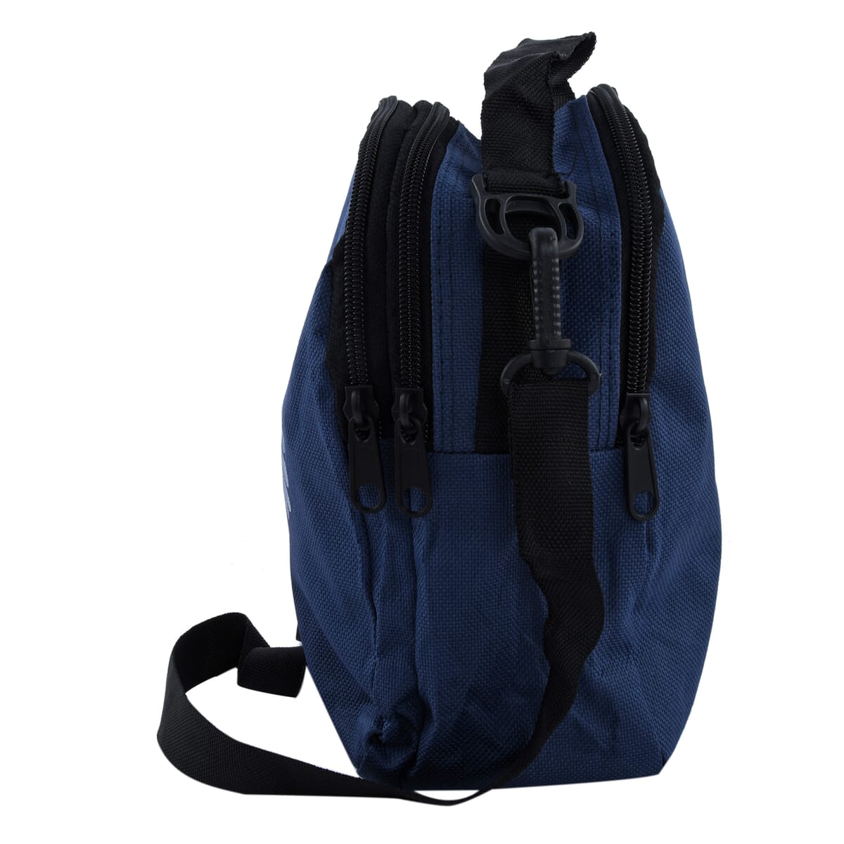 Blue Canvas Sling Crossbody Bag with 3 Pocket image number 1