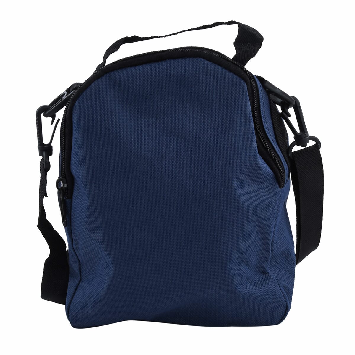 Blue Canvas Sling Crossbody Bag with 3 Pocket image number 3