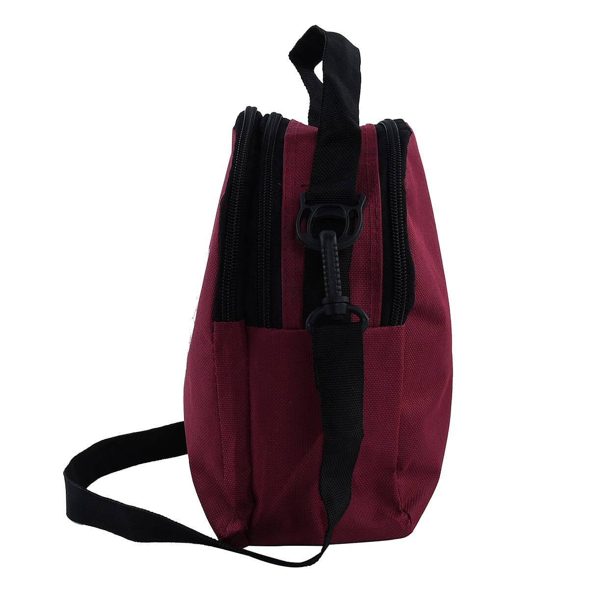 Red Canvas Sling Bag with 3 Pocket image number 1