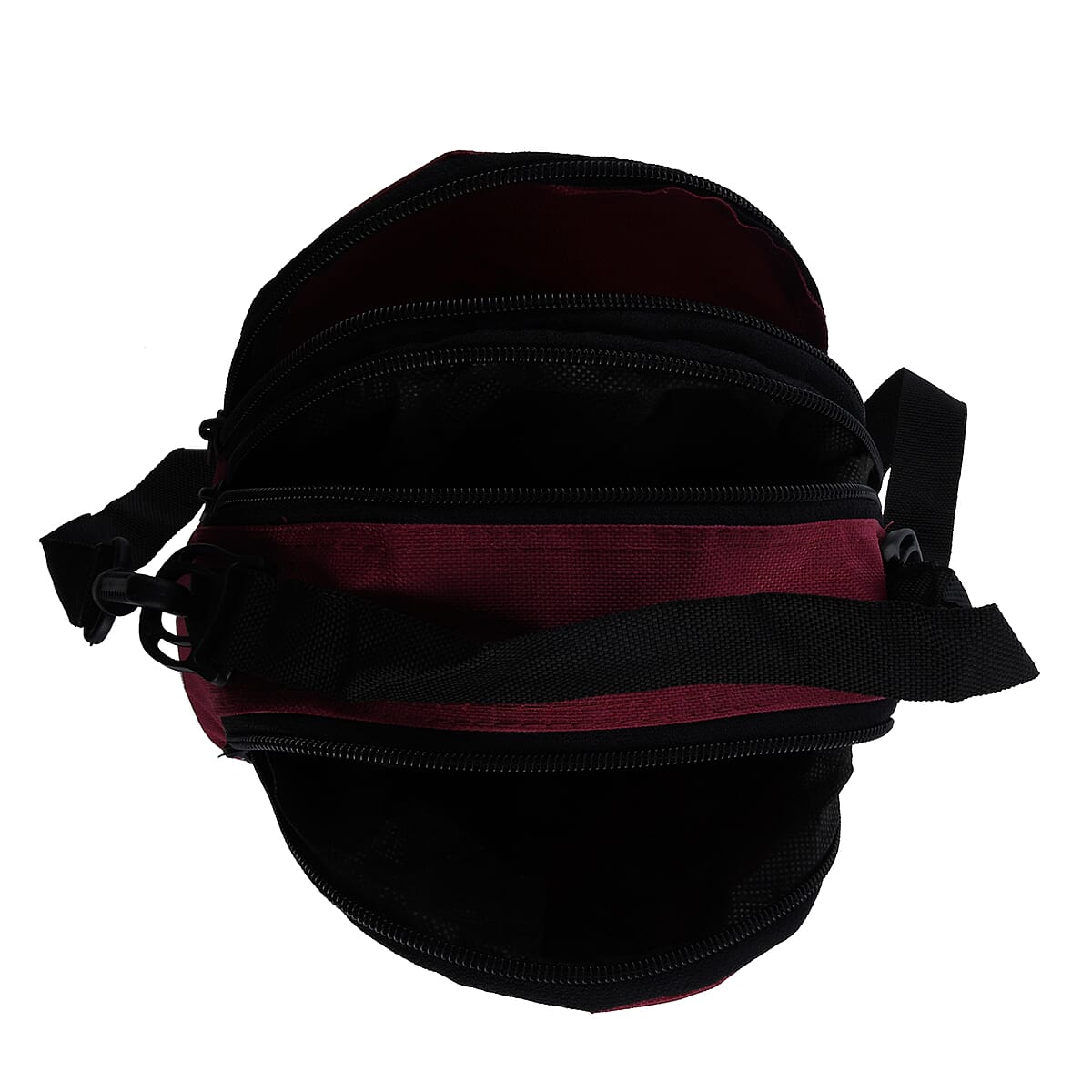 Red Canvas Sling Bag with 3 Pocket image number 4