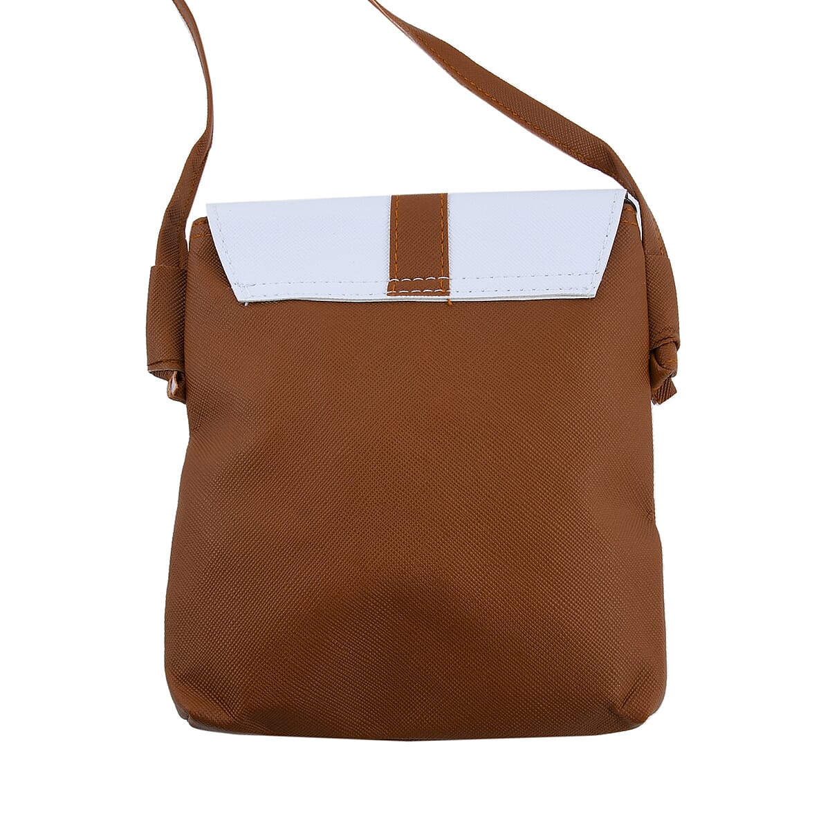 Black Faux Leather Crossbody Sling Bag (6"x 7.5") image number 2