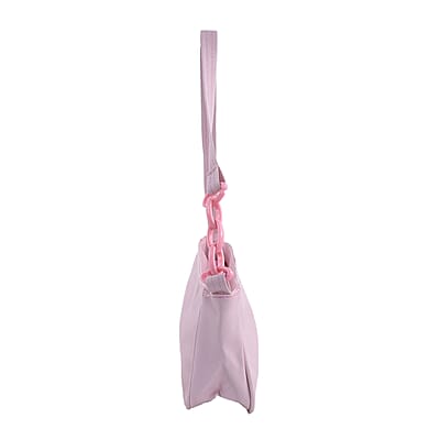 Pink Faux Leather Shoulder Body Sling Bag