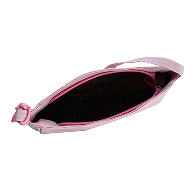 Pink Faux Leather Shoulder Body Sling Bag