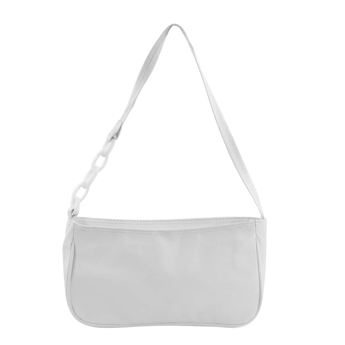 Buy White Faux Leather Shoulder Body Sling Bag at ShopLC.