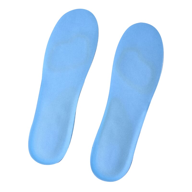 Anti Fatigue Athletic Running Work Shoe Gel Insoles for Men's - Blue & Yellow, Fits Mens Shoe Sizes 9 to 13