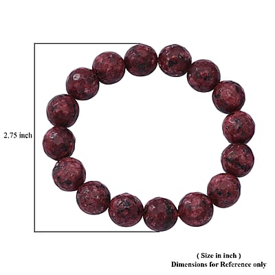 Red Jasper Beaded Stretch Bracelet 150.00 ctw