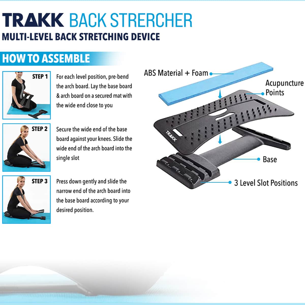 TRAKK Multi Level Back Stretching Device image number 2