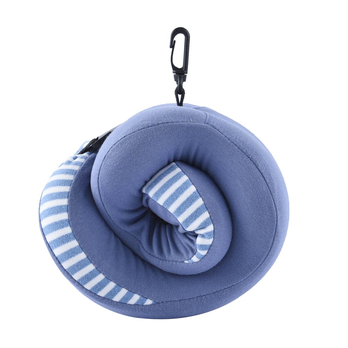 HOMESMART Blue Stripe Pattern Neck Pillow Can Be Rolled Up (8.66"x8.66") (100% Polyurethane Memory Foam) image number 5