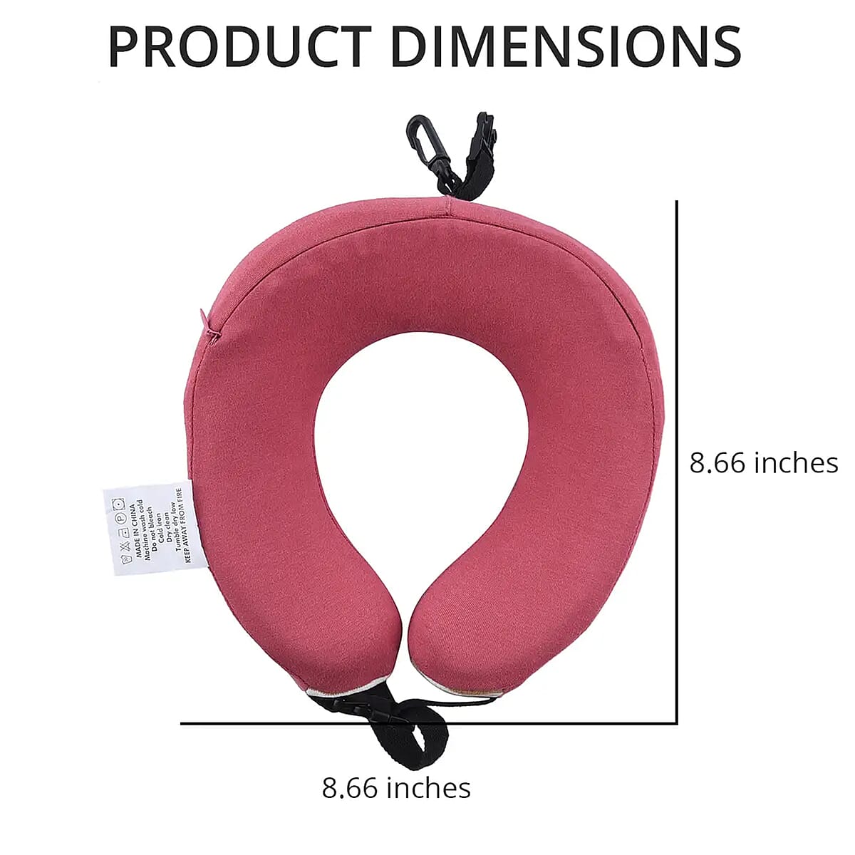 Homesmart Pink and Brown Stripe Pattern Neck Pillow Can Be Rolled Up (100% Polyurethane Memory Foam) image number 5