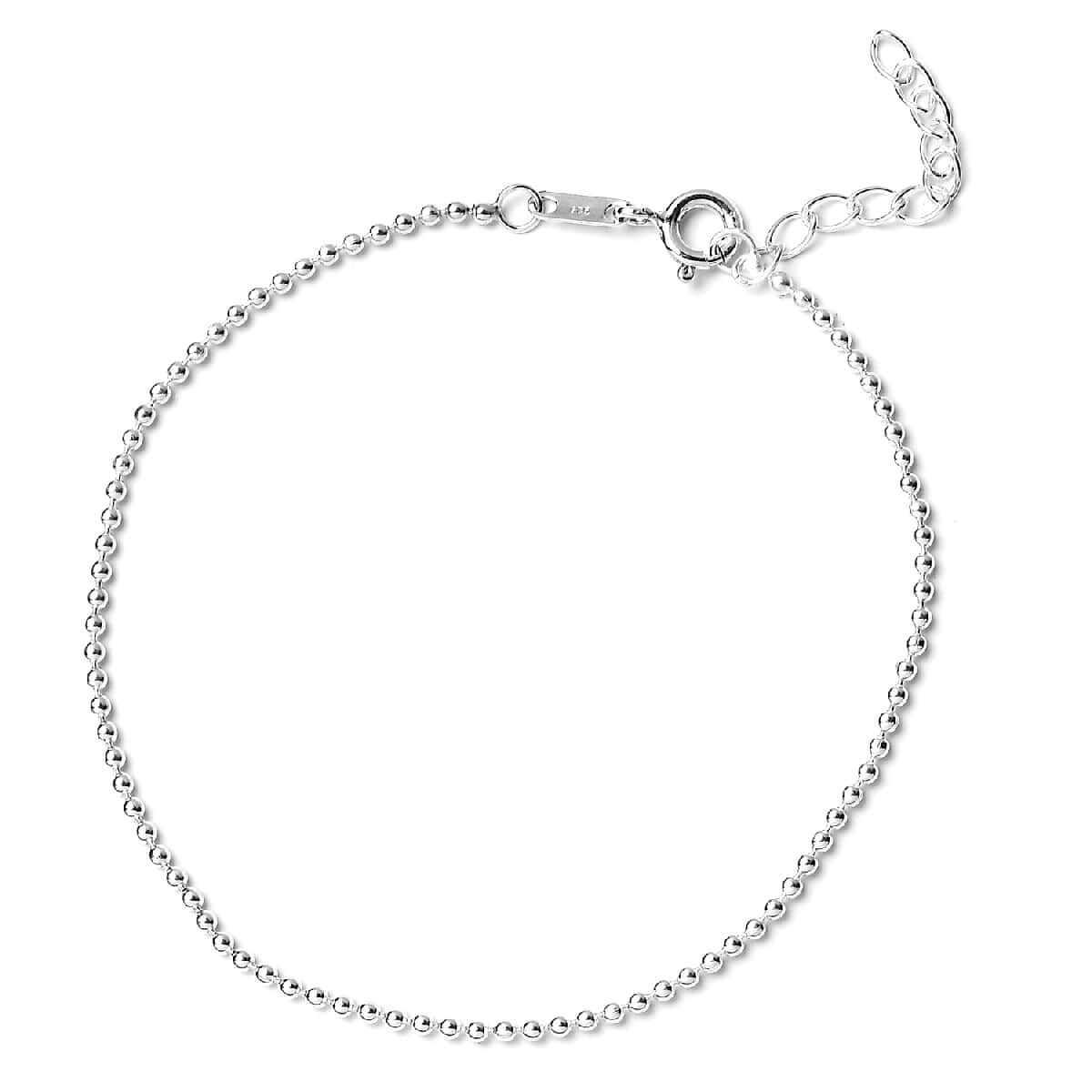 Round Ball Bracelet in Sterling Silver (7.25-8.75In) 1.93 Grams image number 0