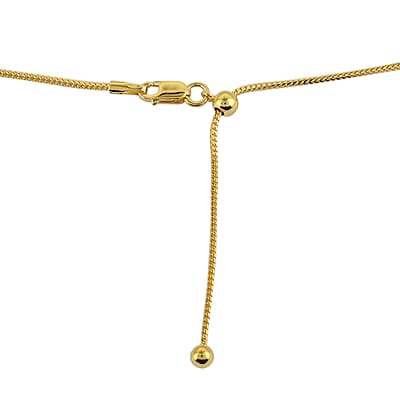 Franco Adjustable Bolo Chain 24 Inches in 14K Yellow Gold Over Sterling Silver 3.60 Grams