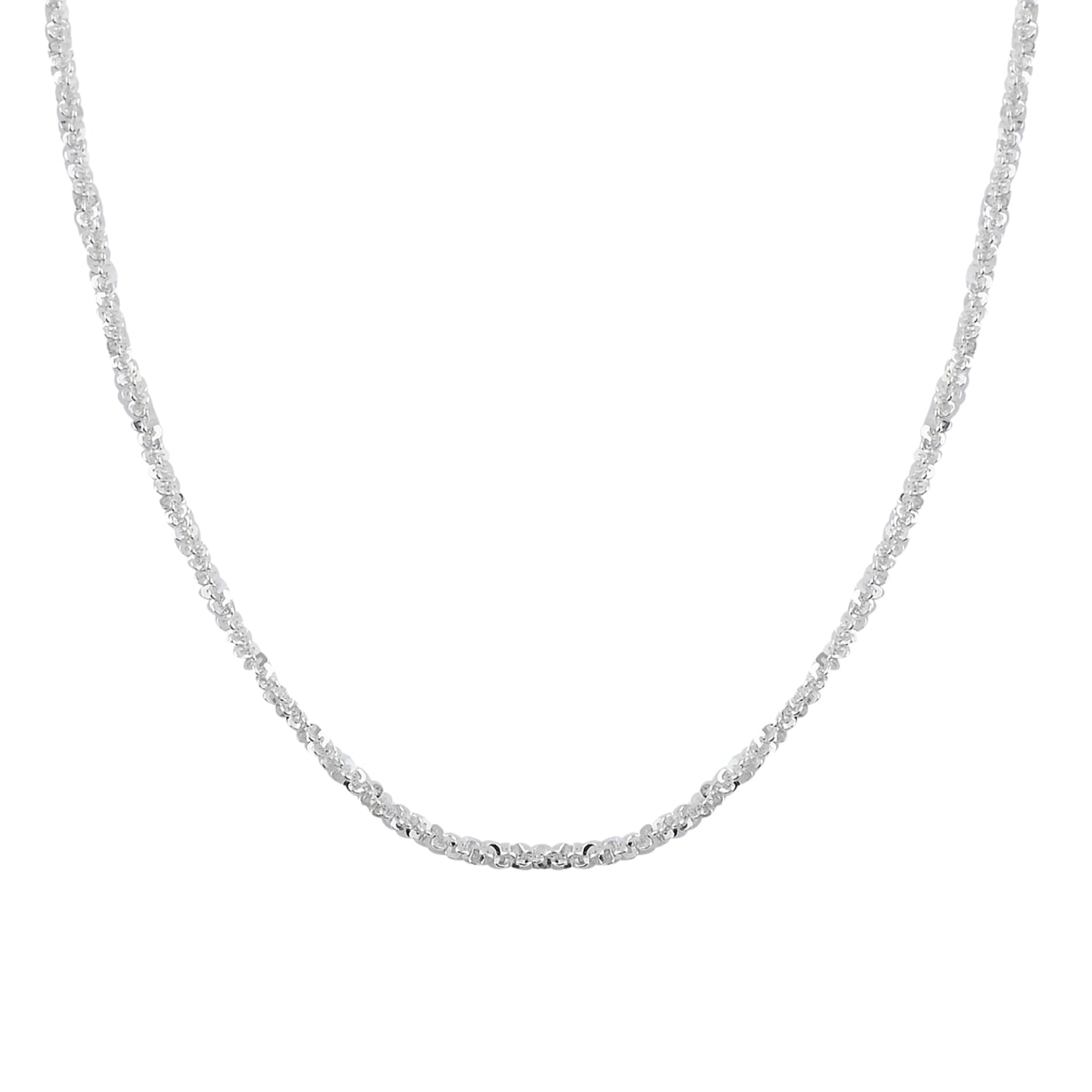 Italian Roc Chain 20 Inches in Sterling Silver 2.50 Grams