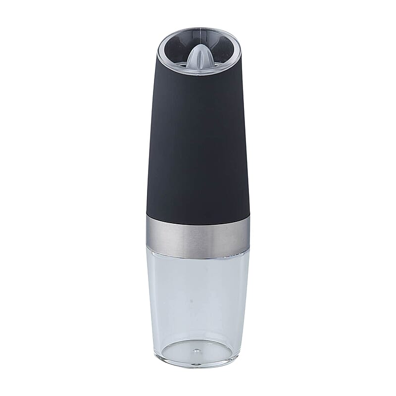 Gravity Electric Salt or Pepper Grinder Mill, Battery Operated Stainless Steel Mill with Light, Automatic One Handed Operation, Electronic Adjustable Shakers (6XAAA Battery Not included)