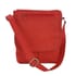 Natural Fruit Dyeing Dark Red Genuine Leather Croco Embossed Crossbody Bag image number 0