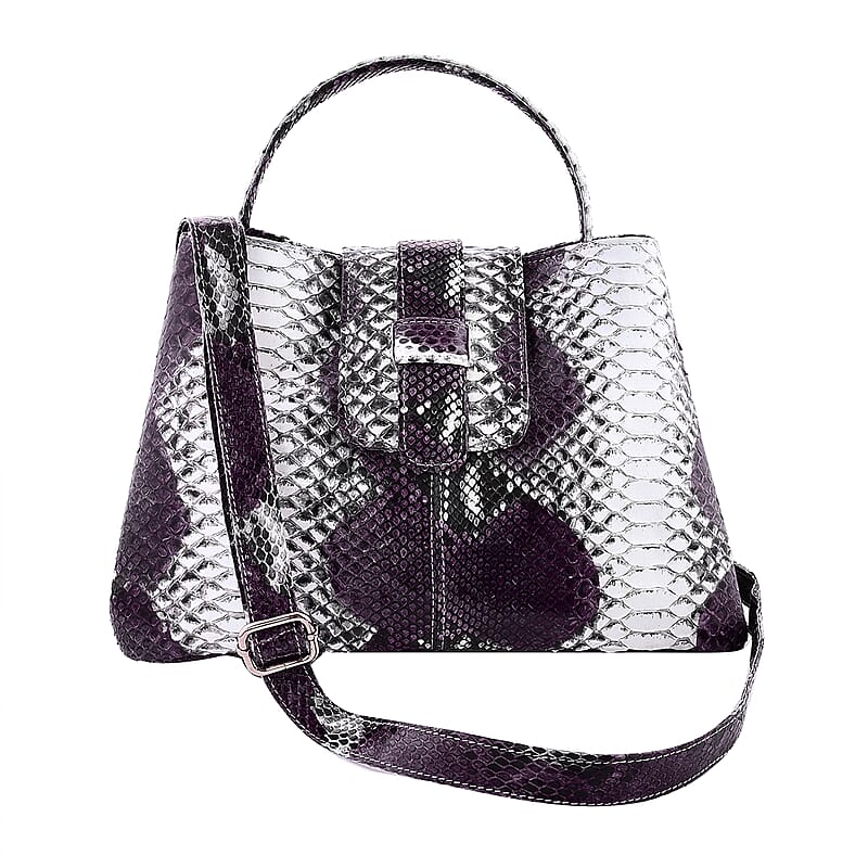 The Grand Pelle Multi Color 100% Genuine Python Leather Tote Bag