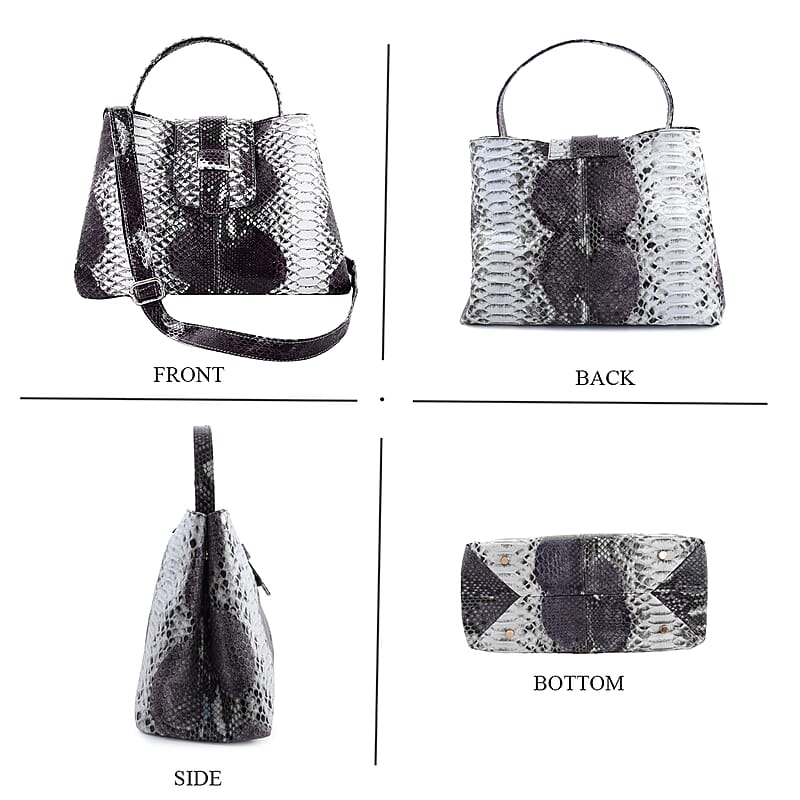 The Grand Pelle Multi Color 100% Genuine Python Leather Tote Bag
