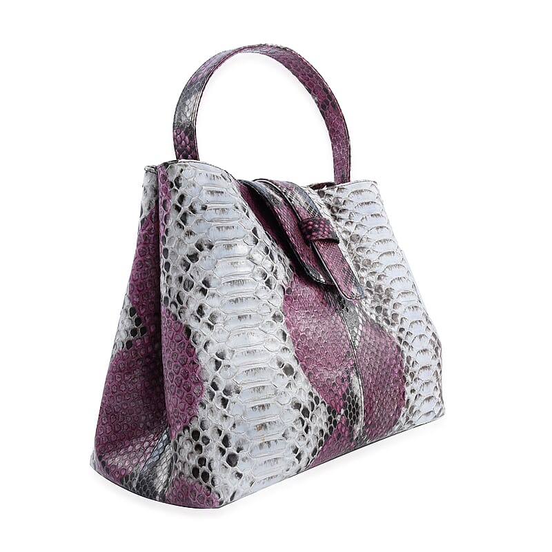 The Grand Pelle Multi Color 100% Genuine Python Leather Tote Bag