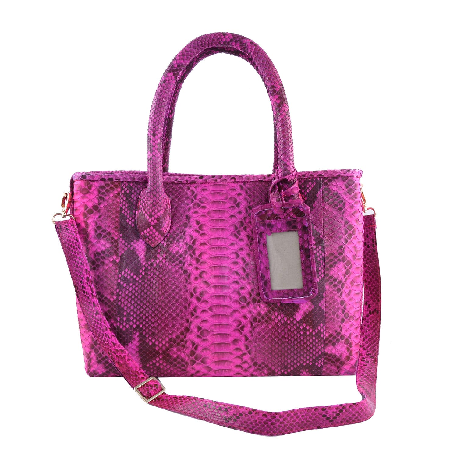 Buy The Pelle Collection Pink Python Leather Tote Bag for Women with Detachable Strap Satchel Purse Shoulder Handbag Designer Tote Bag at ShopLC