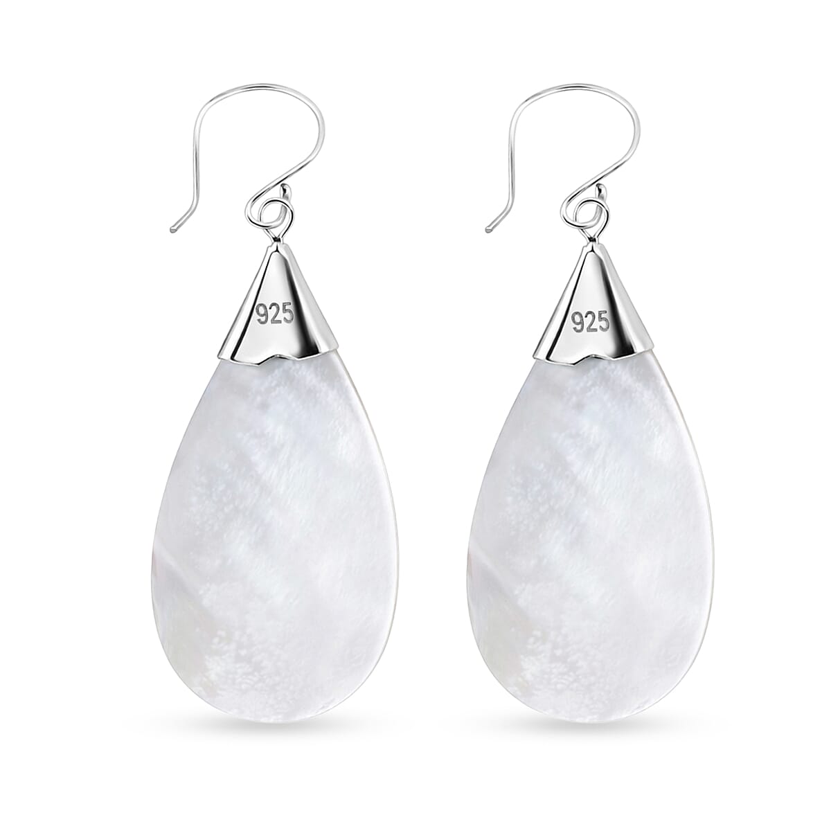 Mother Of Pearl Dragonfly Earrings in Sterling Silver