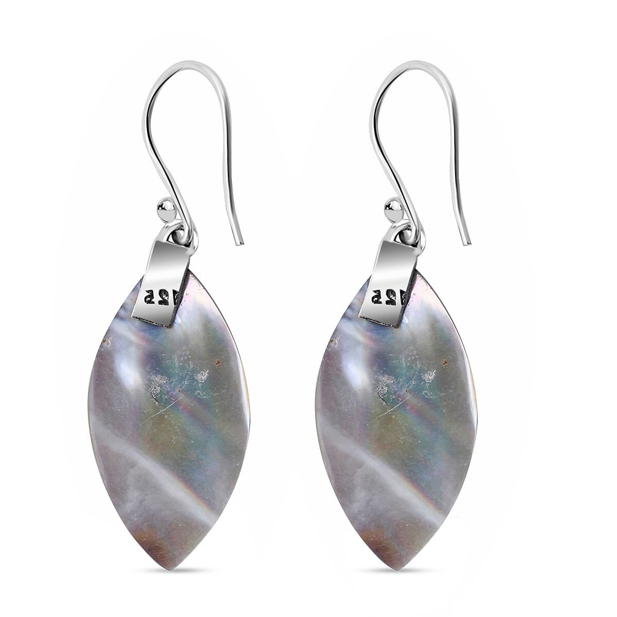 Mother of Pearl Butterfly Earrings in Sterling Silver image number 3
