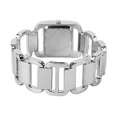 Strada White Howlite and Austrian Crystal Japanese Movement Bracelet Watch (7.75 in) (29x22.85mm) 25.00 ctw