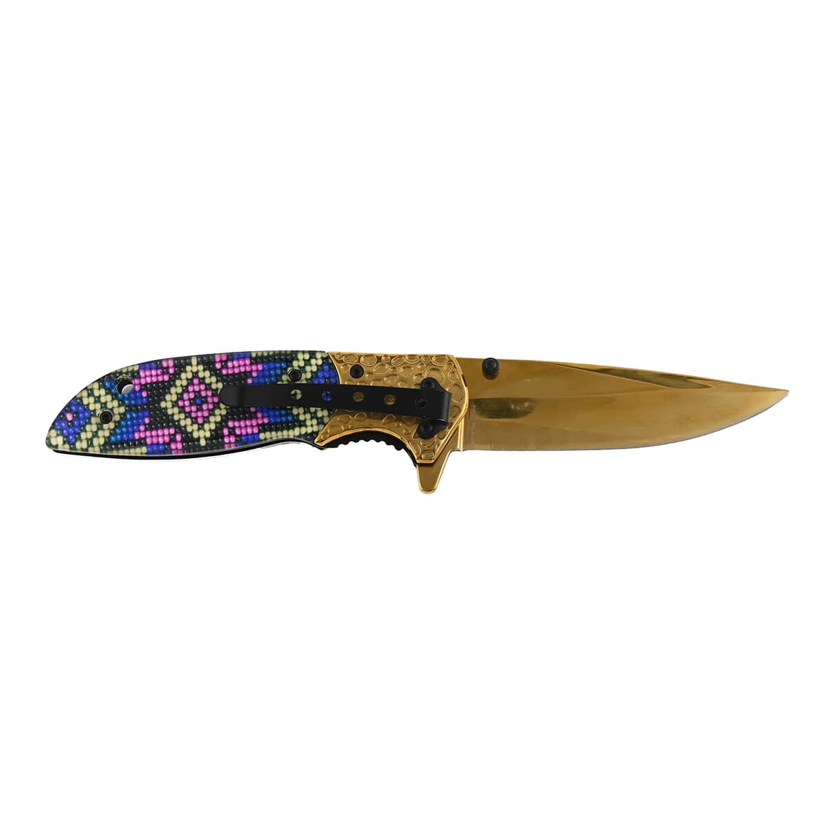 Golden Geometric Pocket Knife image number 5