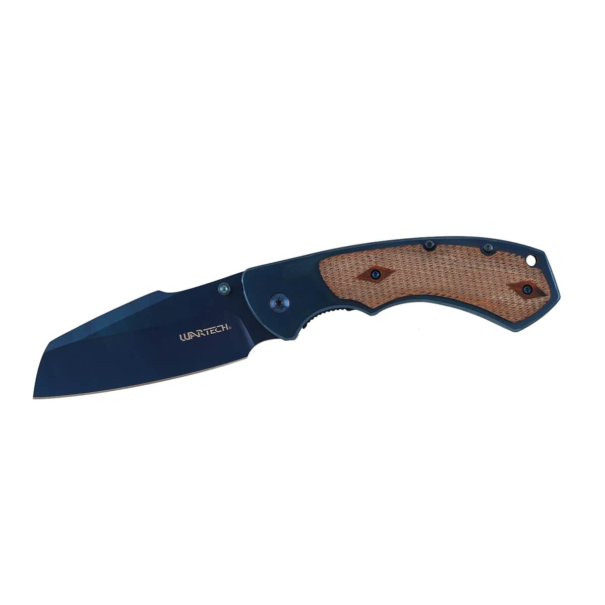 Blue and Wooden Pocket Knife image number 1