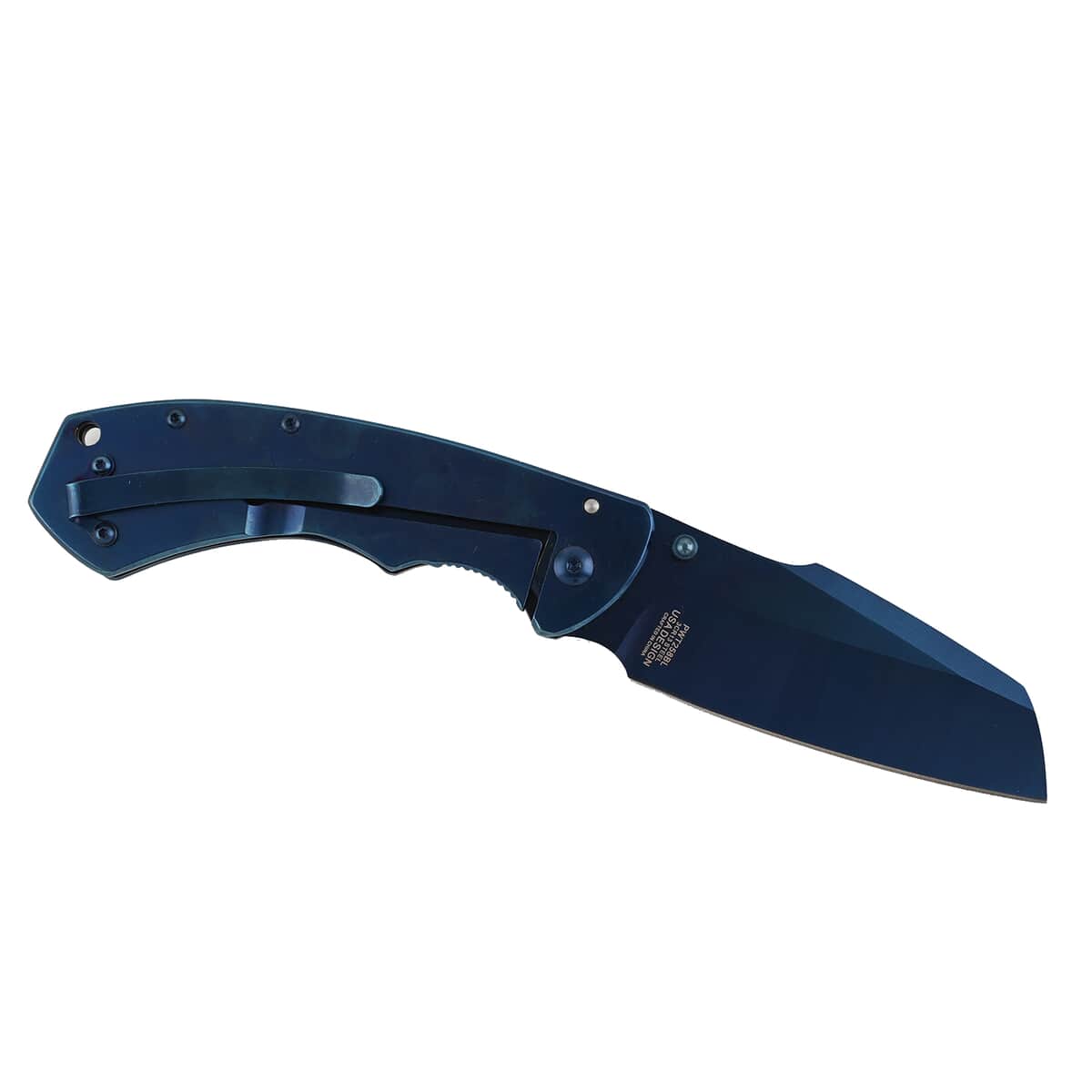 Blue and Wooden Pocket Knife image number 2