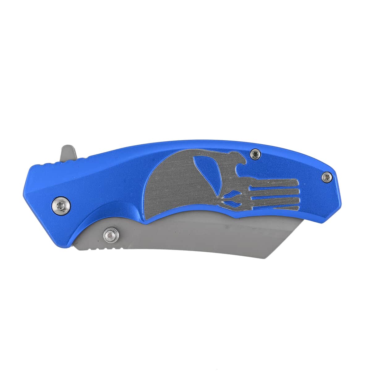 Blue Skull Pocket Knife image number 0