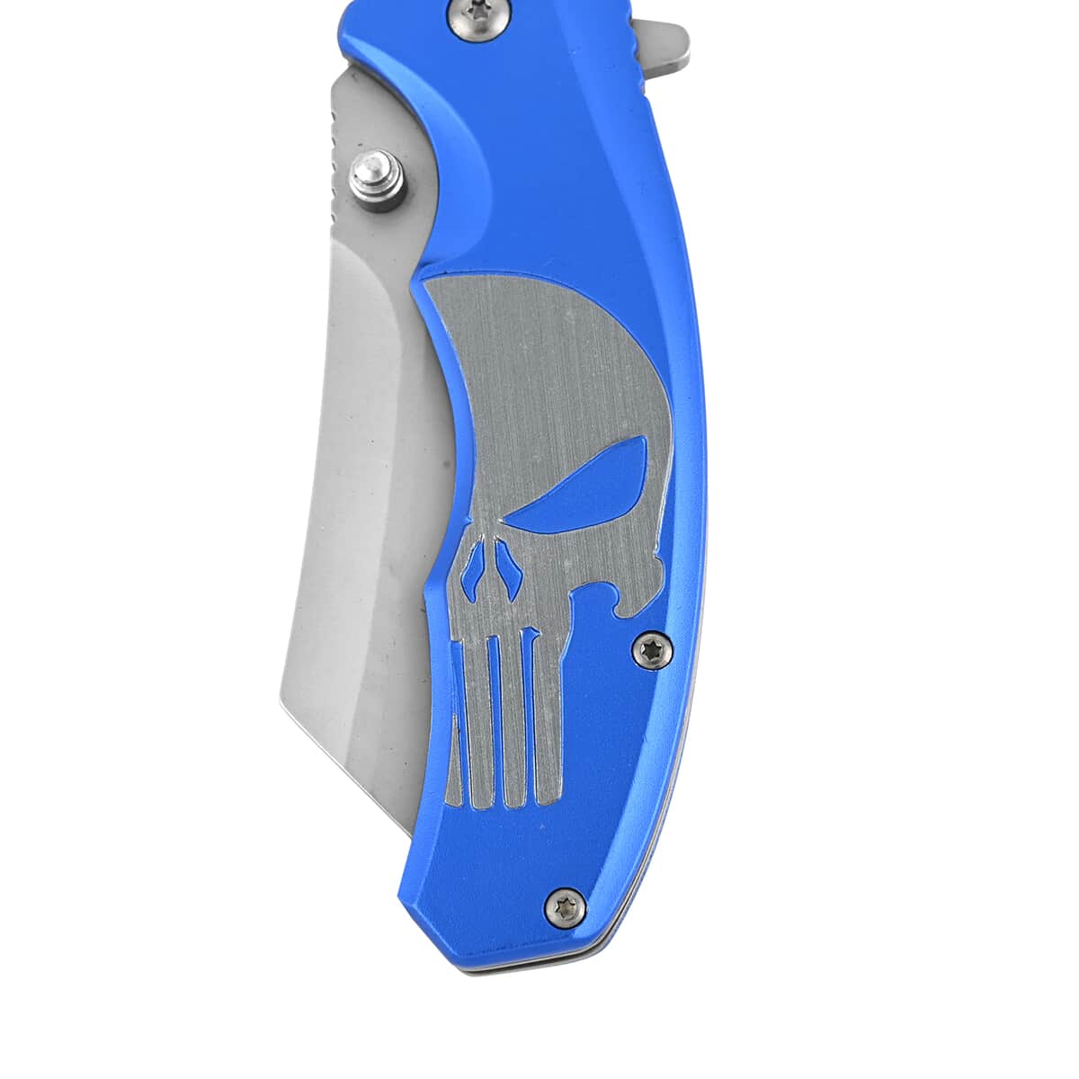 Blue Skull Pocket Knife image number 4