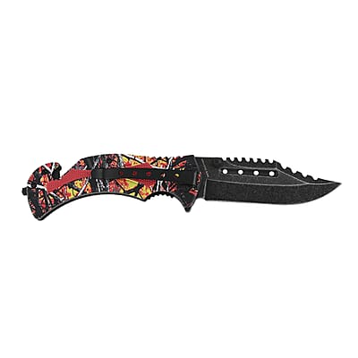 Black, Red Pocket Knife