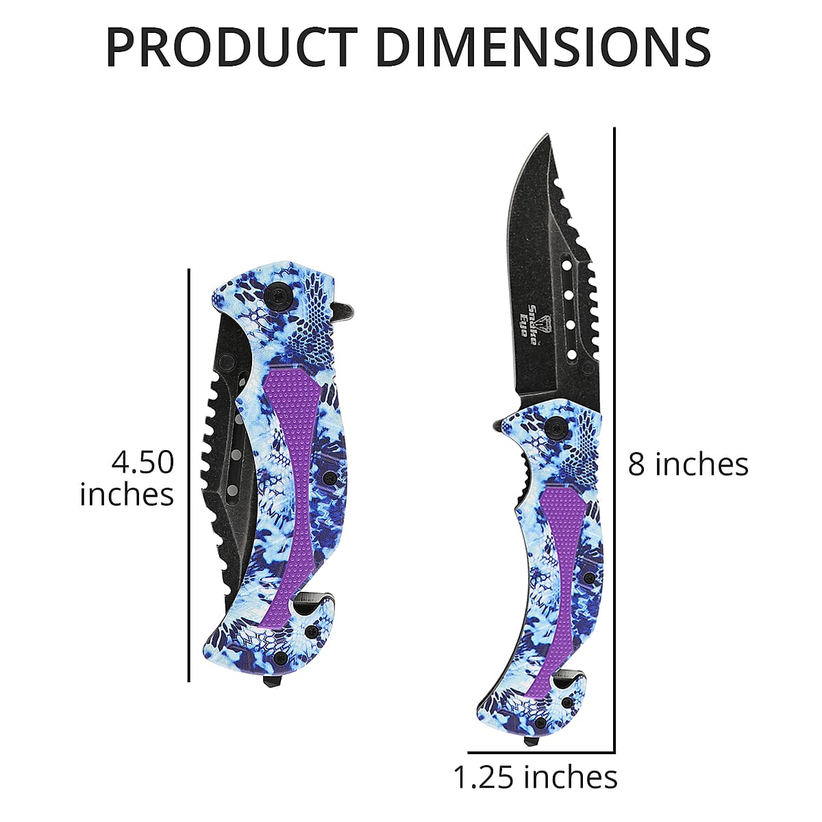 Black, Purple Pocket Knife image number 3