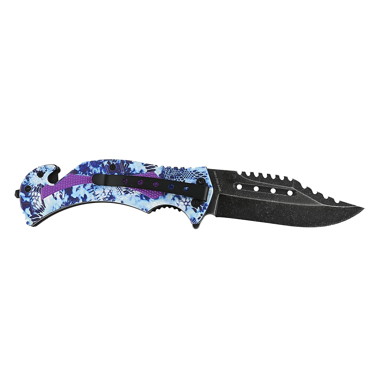 Black, Purple Pocket Knife image number 5