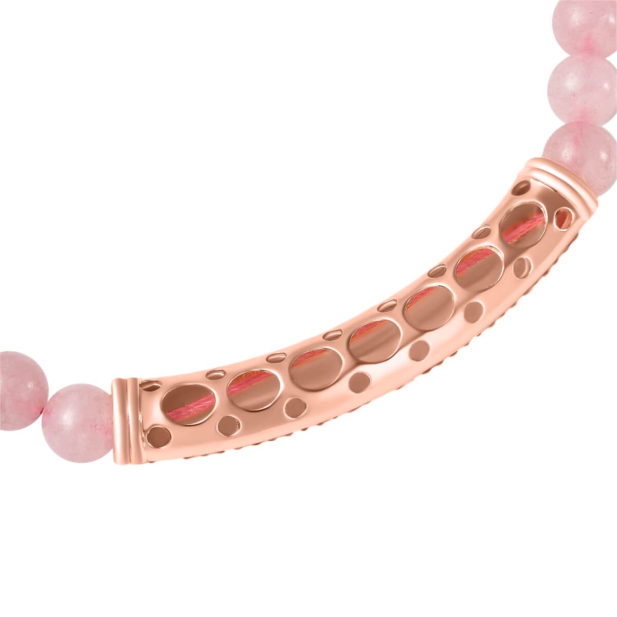 Galilea Rose Quartz and Pink Austrian Crystal Beaded Necklace with Charm 20 Inches in Goldtone 265.00 ctw image number 3