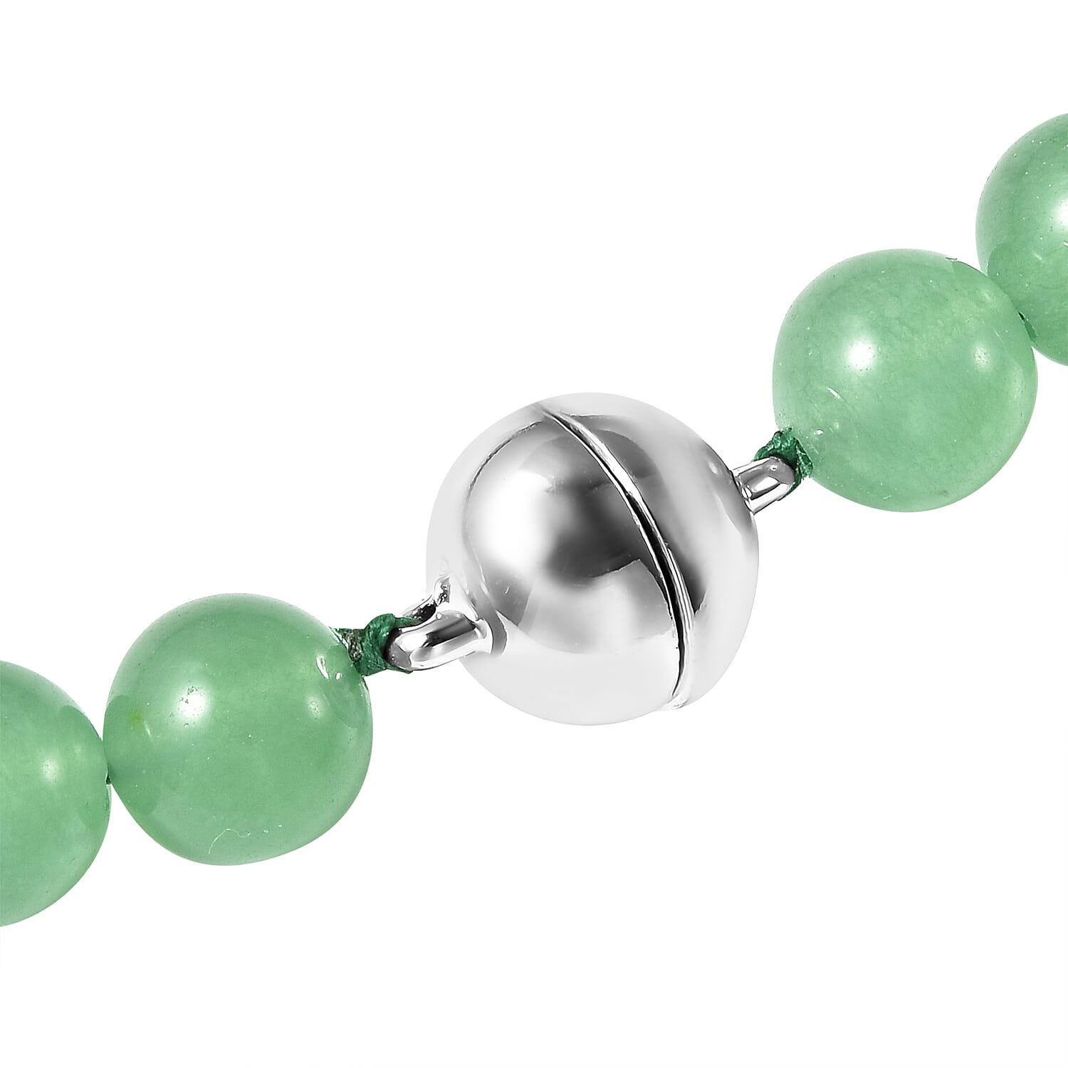 Green Aventurine and Neon Green Austrian Crystal Beaded Necklace with Charm 20 Inches in Silvertone