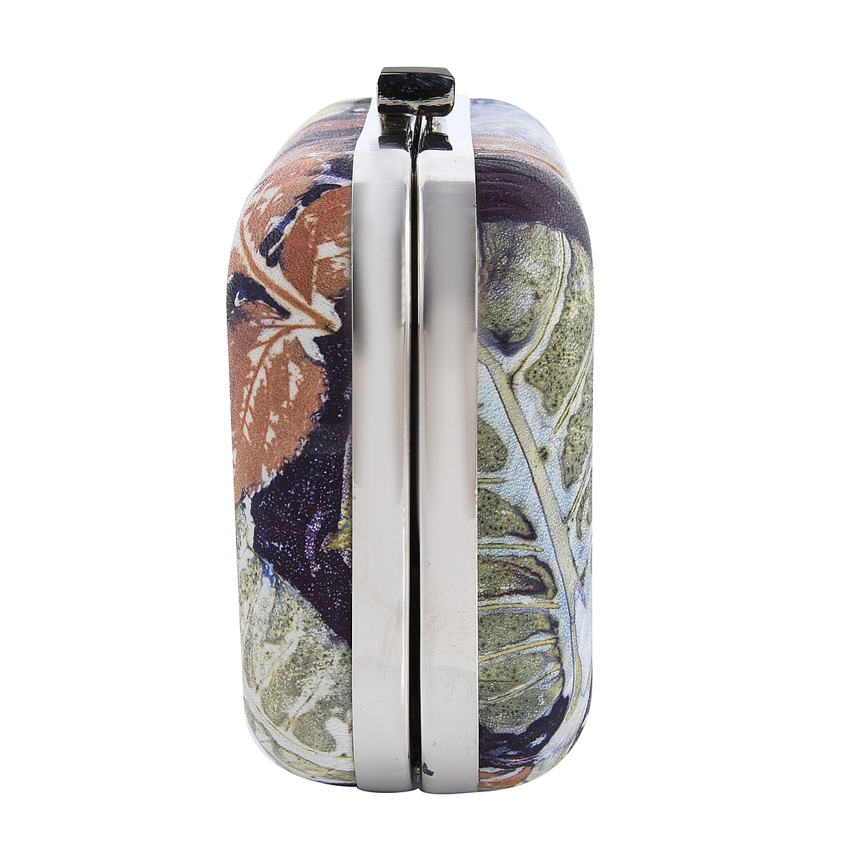 Bali Pristine Collection, Handmade Purple Leaf Eco Print Genuine Cow Leather Belco Bag with Detachable Chain Strap image number 3