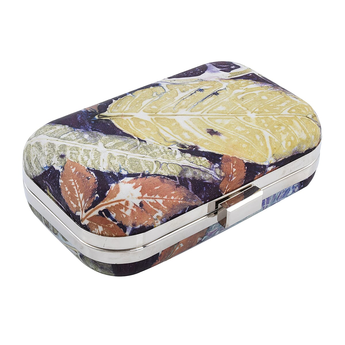 Bali Pristine Collection, Handmade Purple Leaf Eco Print Genuine Cow Leather Belco Bag with Detachable Chain Strap image number 4