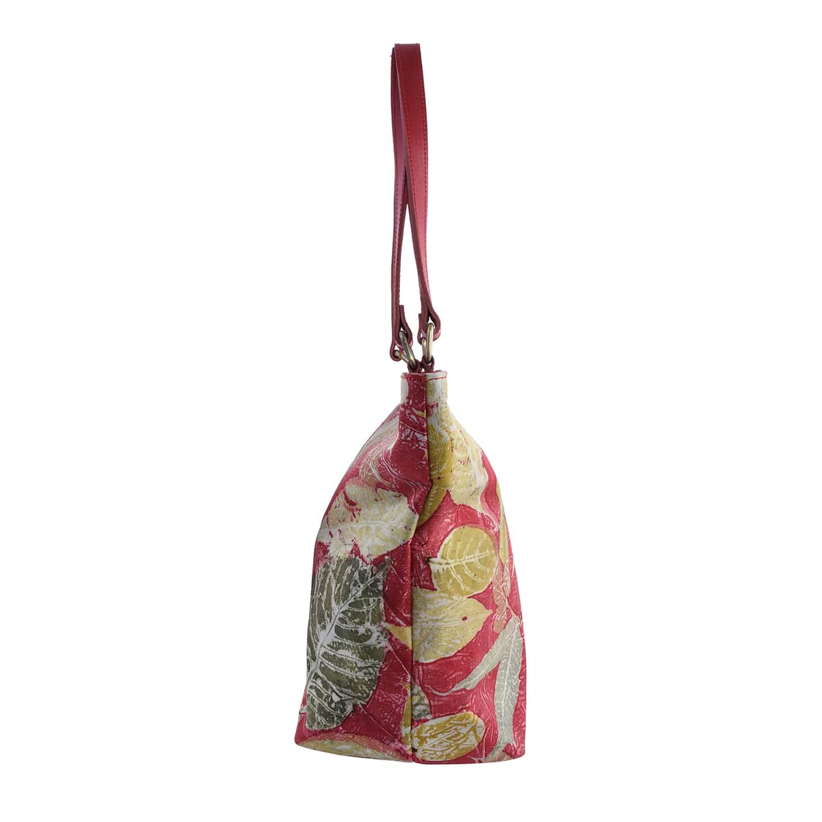 Bali Pristine Collection, Handmade Red Leaf and Flower Eco Print Genuine Cow Leather Milea Bag image number 1
