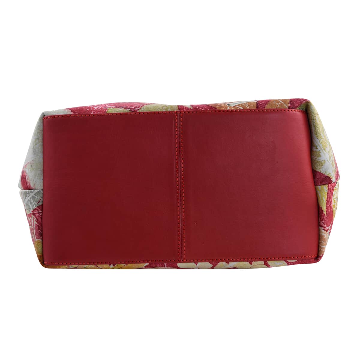 Bali Pristine Collection, Handmade Red Leaf and Flower Eco Print Genuine Cow Leather Milea Bag image number 5