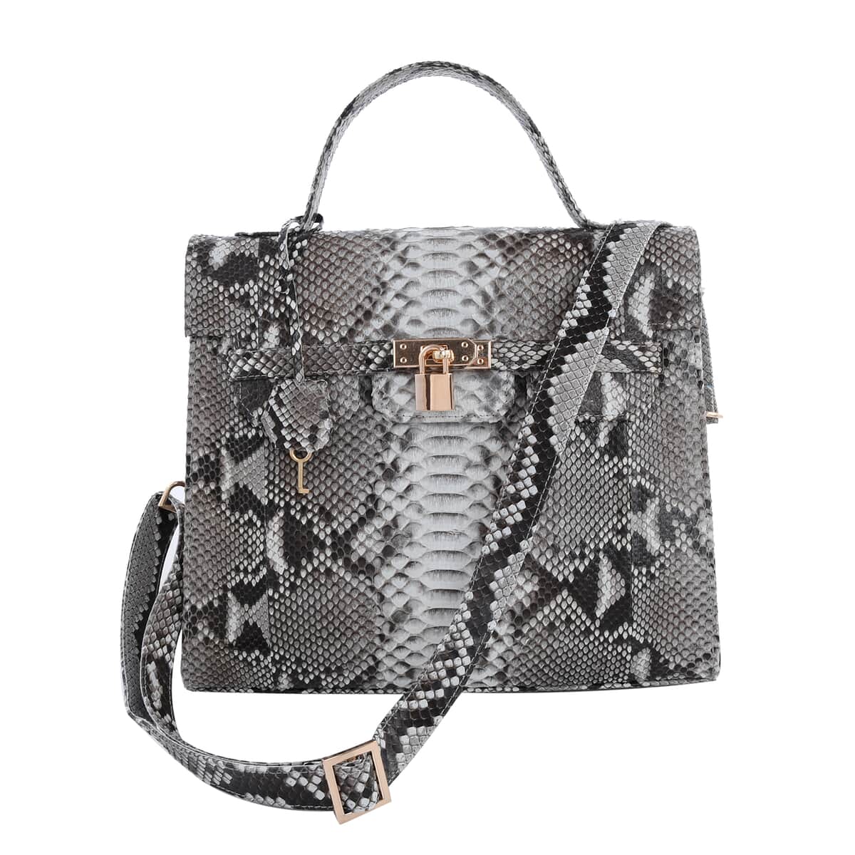 The Grand Pelle Handcrafted Nature Color Genuine Python Leather Tote Bag for Women , Satchel Purse , Shoulder Handbag , Designer Tote Bag image number 0